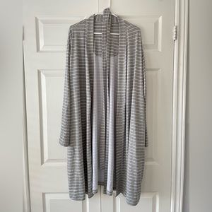 Gray Striped Women's Robe
